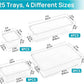 25 piece clear makeup organizer set