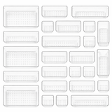 25 piece clear makeup organizer set