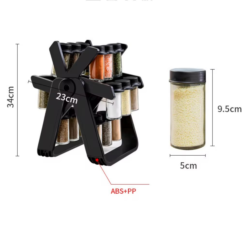 Wheel 18 piece spice container