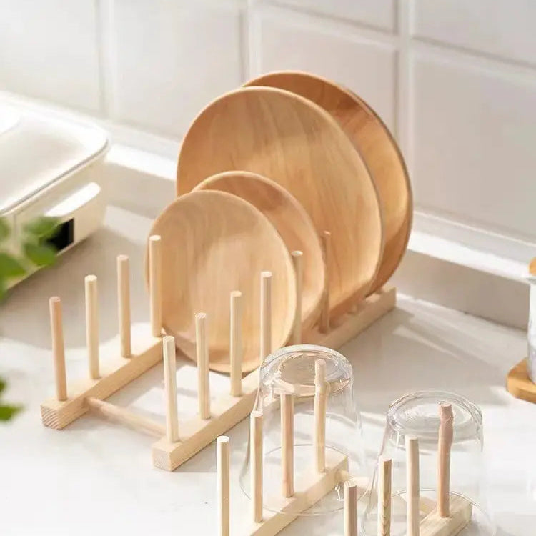 Bamboo wooden dish rack